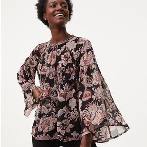 Loft Royal Floral Blouse